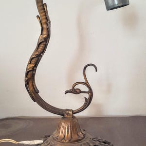 French Art Nouveau Bronze Table Lamp