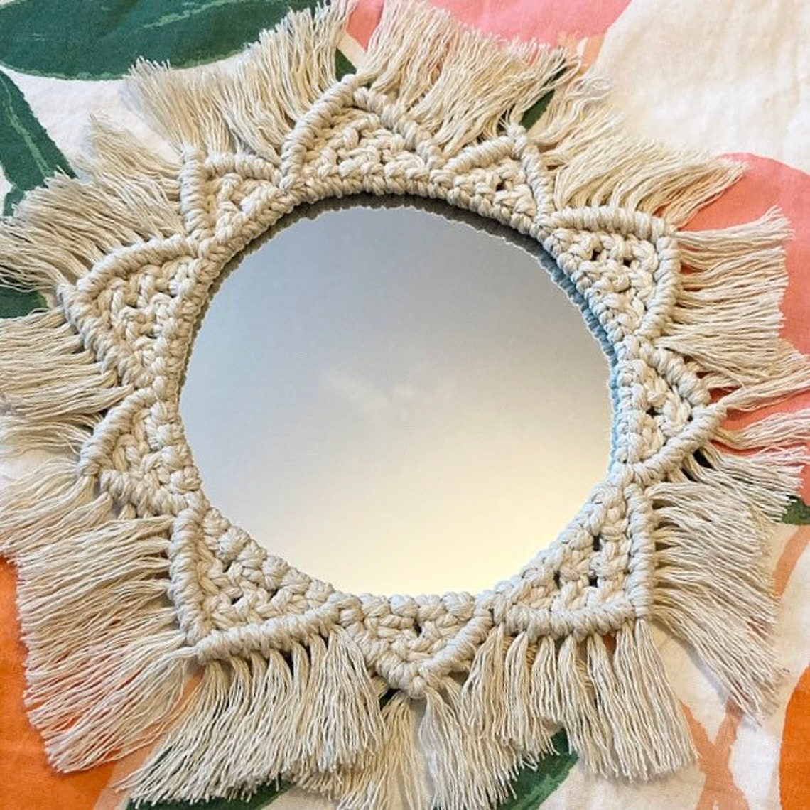 Mini Macrame Mirror Etsy