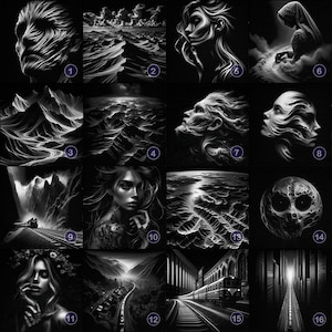 16 Verschiedenes Pack | Laserdateien-Bundle | Laser Brennen PNG | Schiefer Gravur | Untersetzer Radierung | Lichtbrand | Glühschmiede | Xtool | CNC