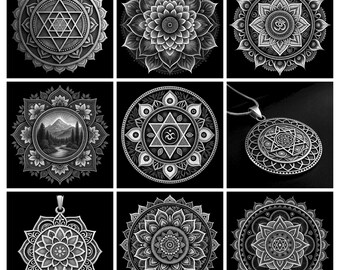 Symbols Spiritual Laser Engraving Files, 9 PNG Designs, LightBurn, xTool, Glowforge, Commercial Use