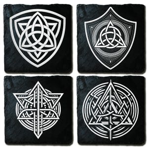 Ogham Name Talisman Laser Bundle - 4 anpassbare PNG Dateien für den keltischen Schutz