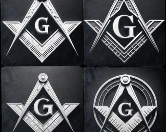 Masonic Laser Engraving PNG Files: Freemason Symbols (Digital Download)