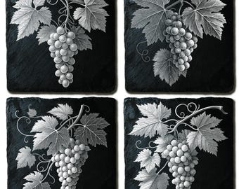 Grabado láser de vid PNG: Decoración de vino (Descarga digital, 100 x 100 mm)