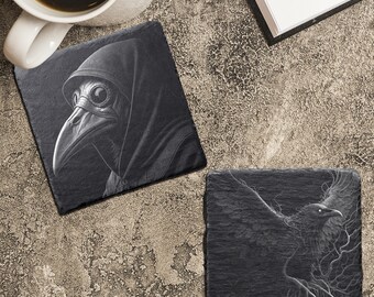 Sinister Raven PNG Bundle: 4 Gothic Laser Engraving Files for