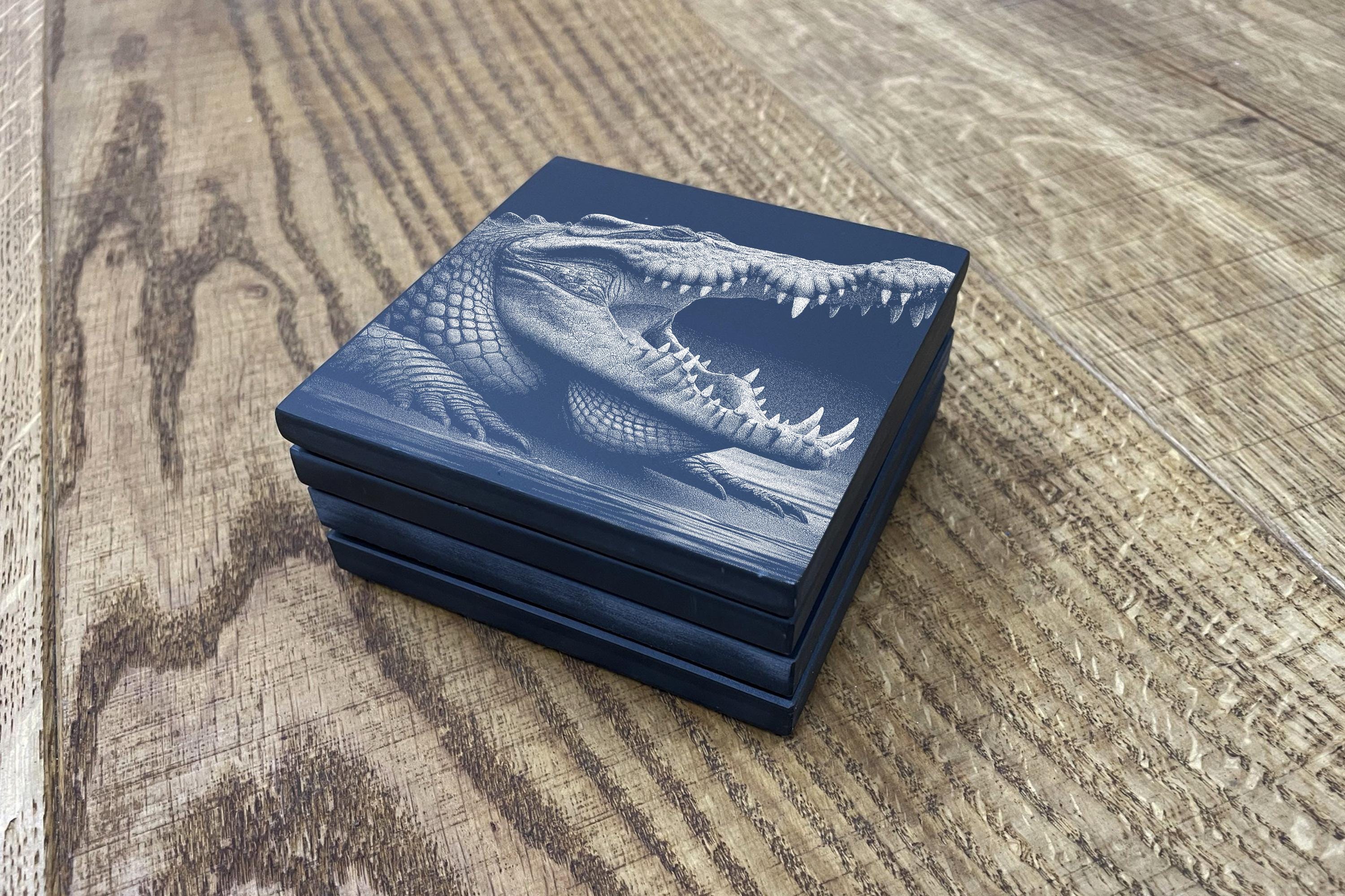 Laser Croc Crocodile PNG Laser Engraving Files - Set of 4 | DIY Wildlife Art for ...