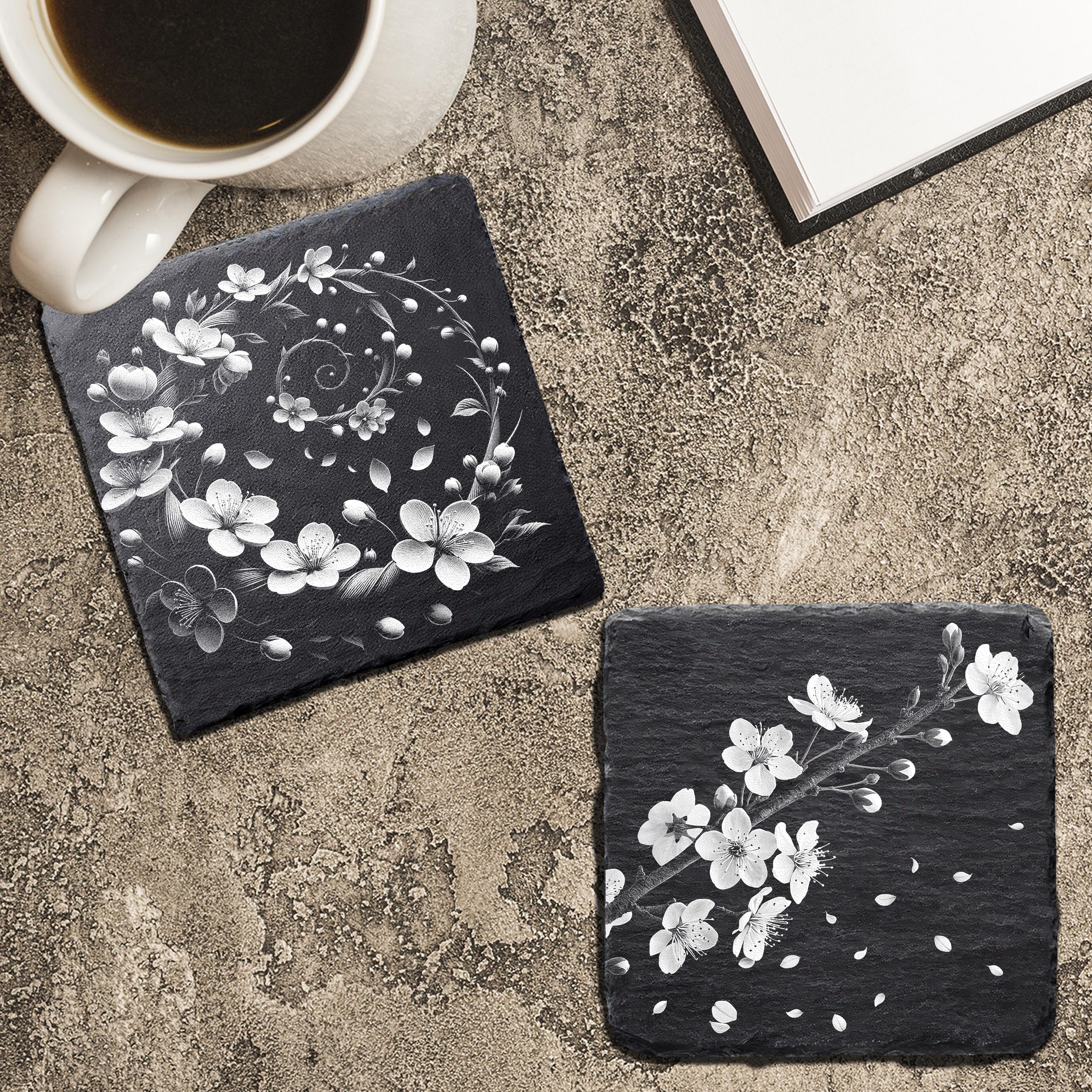 Sakura Flow – Japanese Cherry Blossom Branch PNG | Bundle of 4