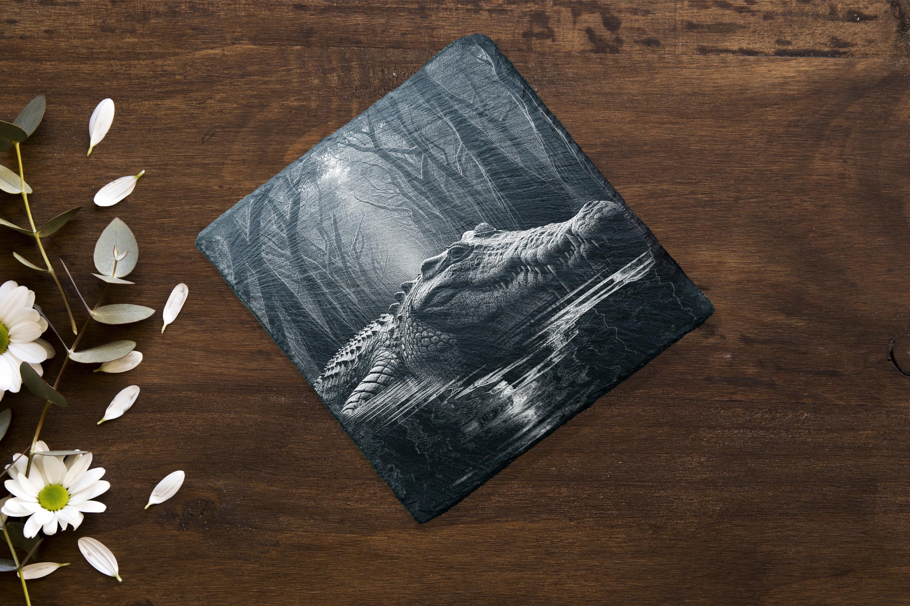 Laser Croc Crocodile PNG Laser Engraving Files - Set of 4 | DIY Wildlife Art for ...