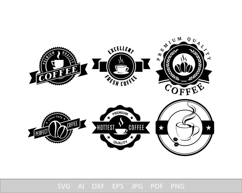 Download Coffee Svg Icon Svg Files For Cricut Cafe Dxf Cut File Logo Etsy