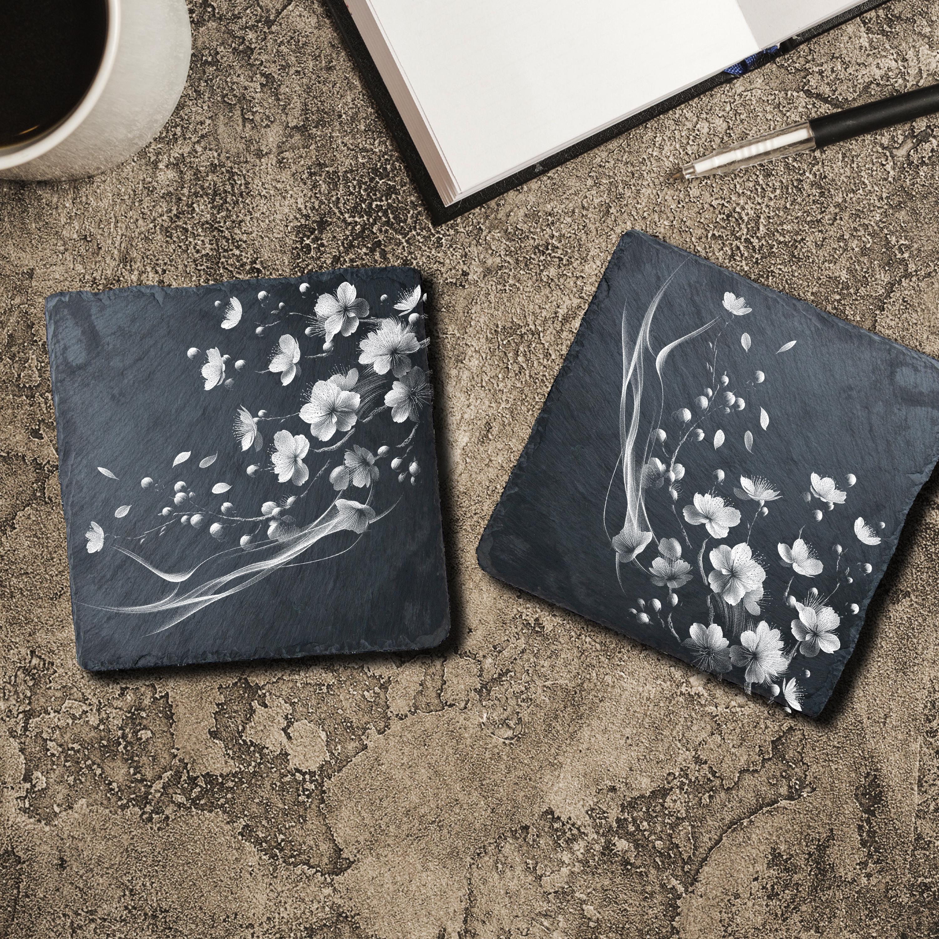 Sakura Flow – Japanese Cherry Blossom Branch PNG | Bundle of 4