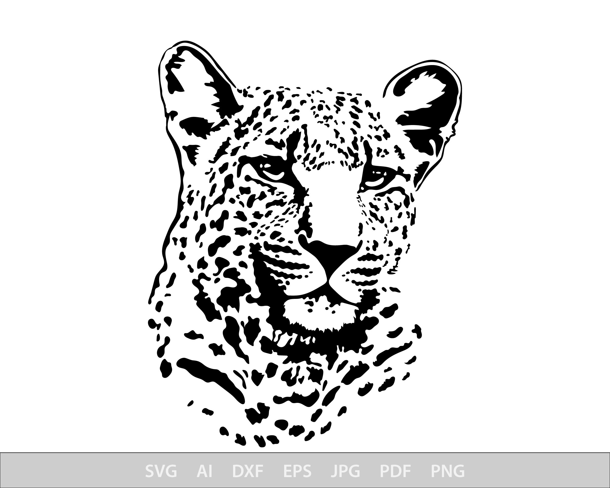Leopard Svg Animal Svg Files For Cricut Wild Dxf Cut File Etsy