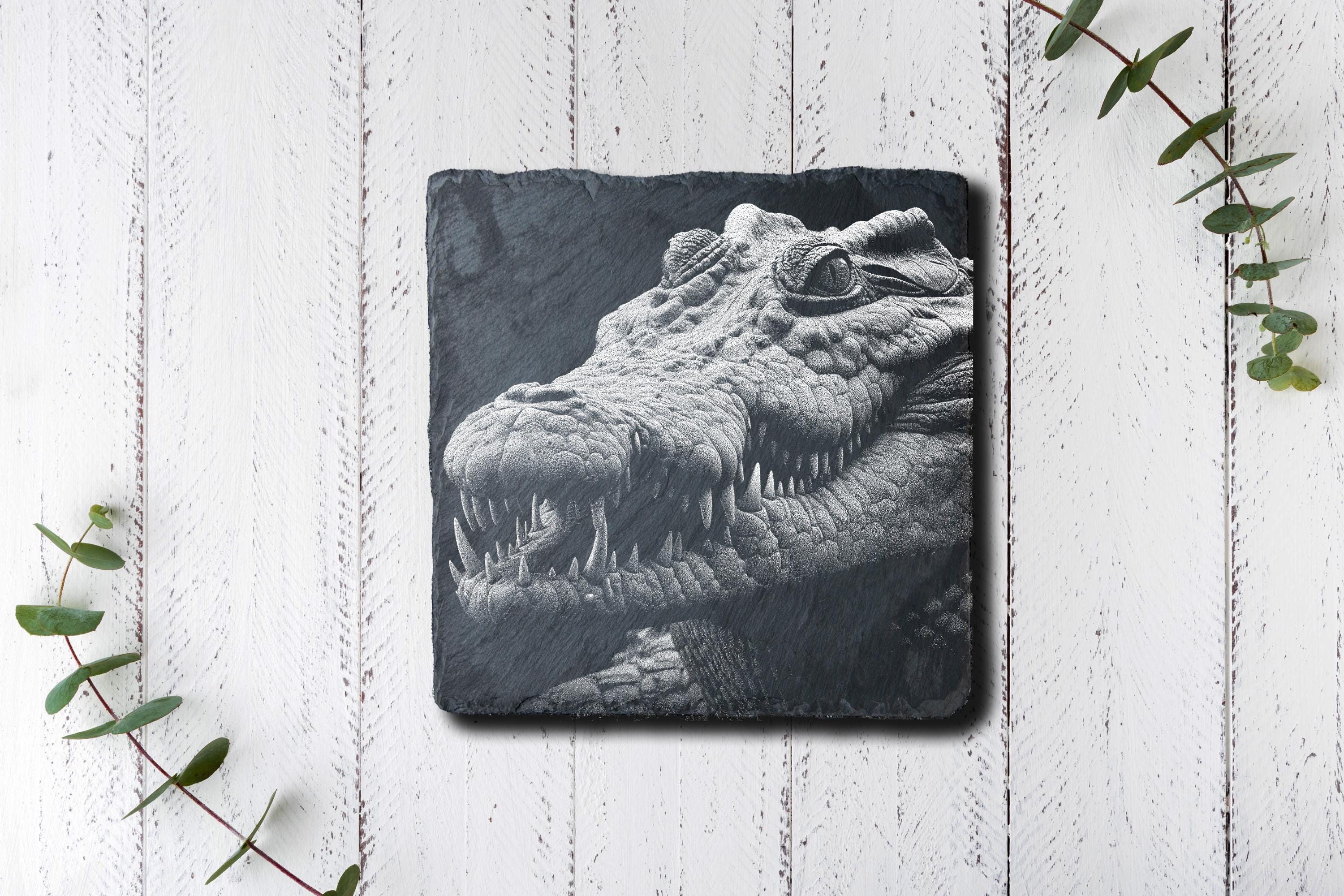 Laser Croc Crocodile PNG Laser Engraving Files - Set of 4 | DIY Wildlife Art for ...