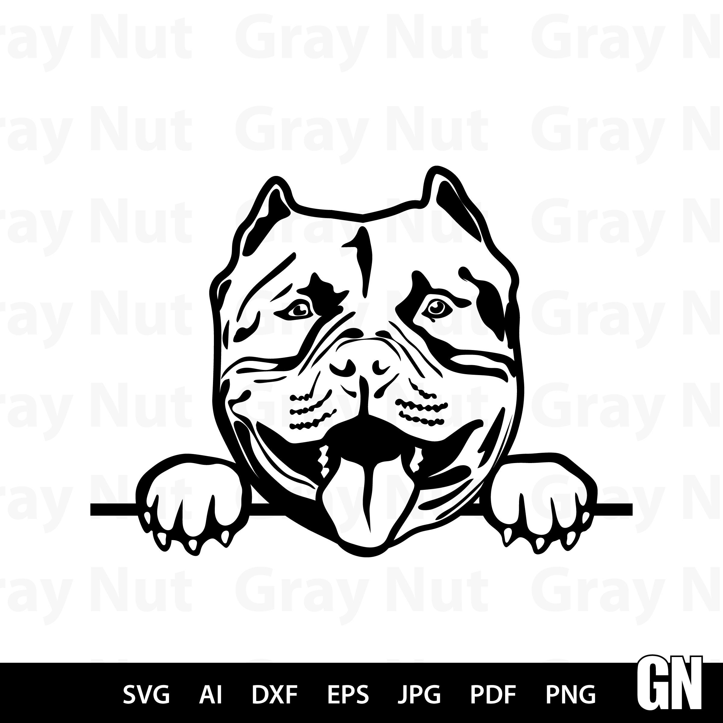 American Pit Bull Svg Animal Svg Files For Cricut Canine Dxf | Etsy
