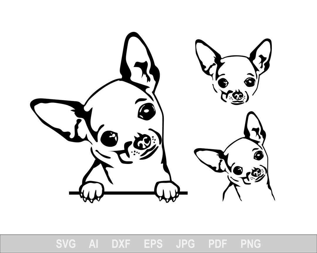 Chihuahua Svg Cute Svg Files for Cricut Dog Dxf Cut File - Etsy