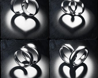 Set of 4 Love & Wedding PNG Files for Laser Engraving on Slate - High-Resolution Engagement Designs for Romantic and Timeless Decor