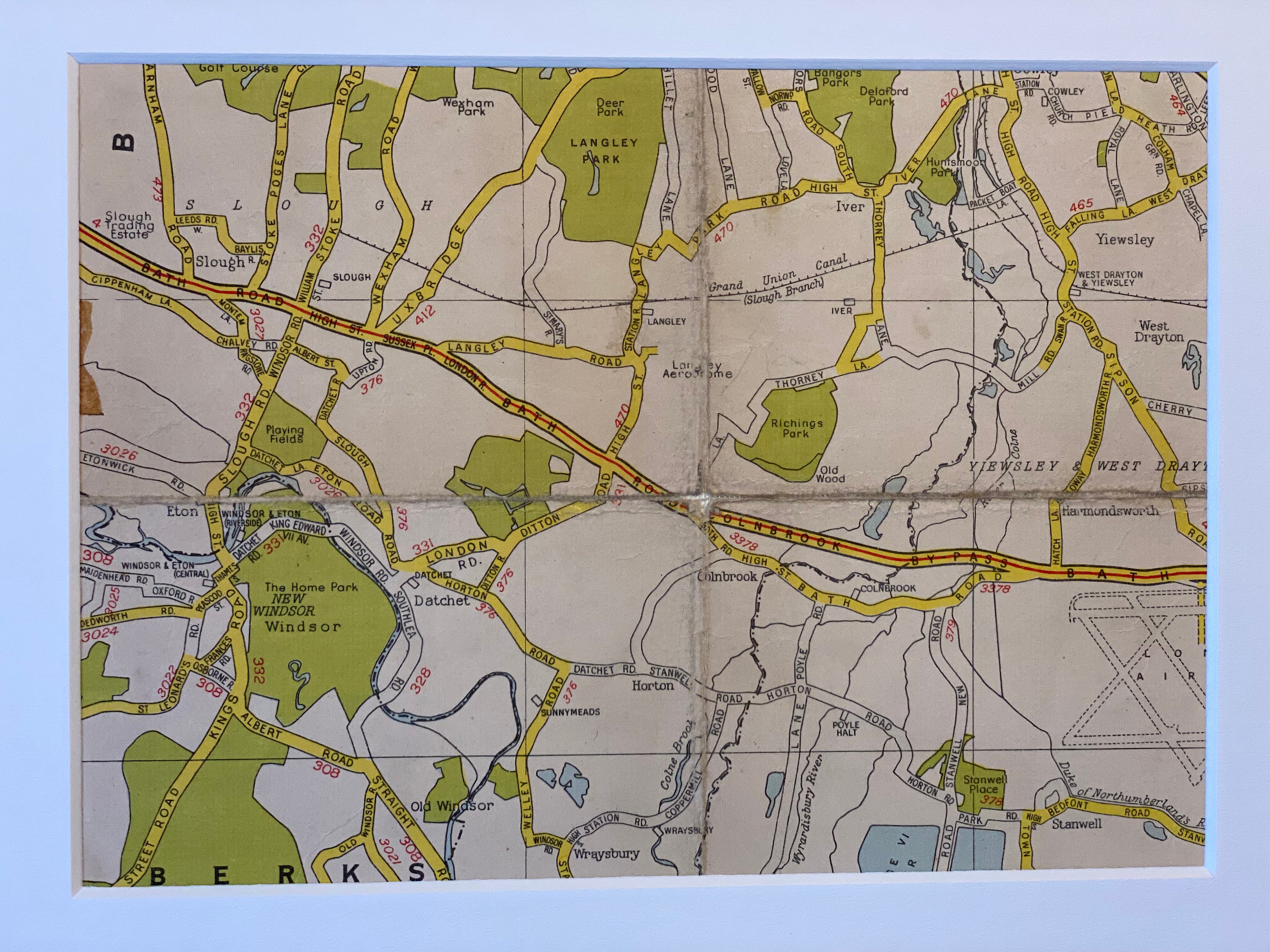 Windsor, Slough, Langley and Surrounding Area Original 1955