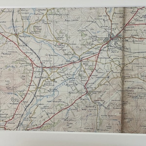 Mapa original montado de Ordnance Survey de Biggar, Symington, Thankerton y alrededores de 1956