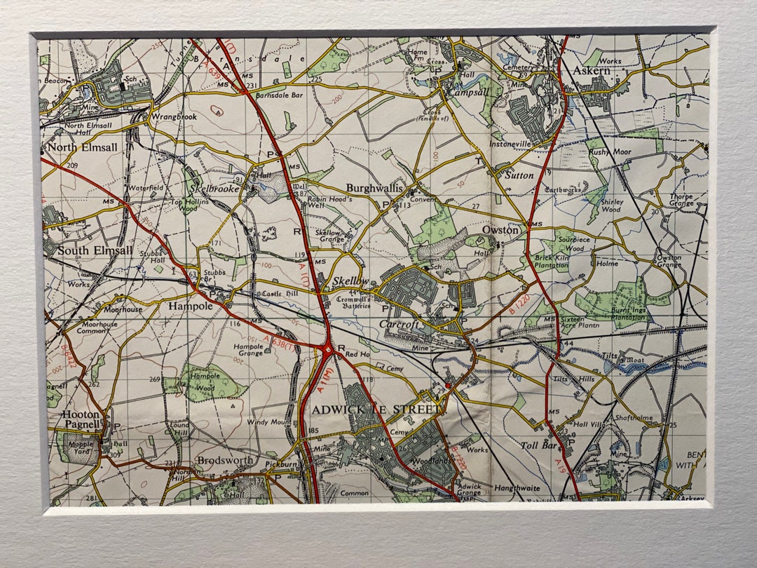 Askern Adwick Le Street and Surrounding Area Original 1961 Etsy