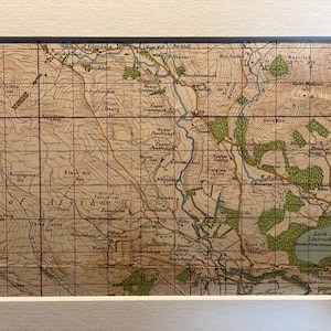 Loch of Lintrathen and Surrounding Area Original 1927 Ordnance Survey Map