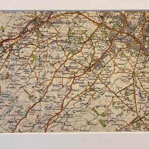 Mapa original montado de Ordnance Survey de 1945 de Barrhead, Shedden, Mearus y alrededores