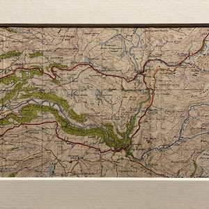 Devils Bridge,Ponterwyd, und Umgebung Originalkarte, 1947 Ordnance Crop Map