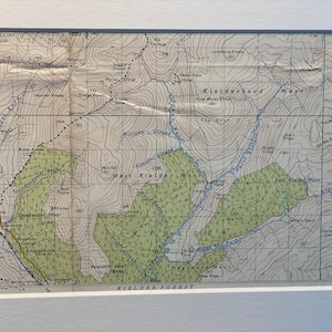 Kielder, Kielderhead Moor, Deadwater Moor and Surrounding Area Original 1956 Ordnance Survey Mounted Map