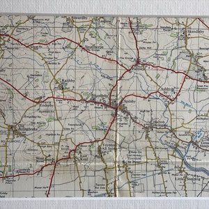 Hundleby, Raithby, East Keal and Surrounding Area Original 1962 Ordnance Survey Mounted Map