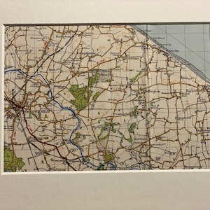 North Walsham, Ridlington, Honing and Surrounding Area Original 1945 Ordnance Survey Mounted Map