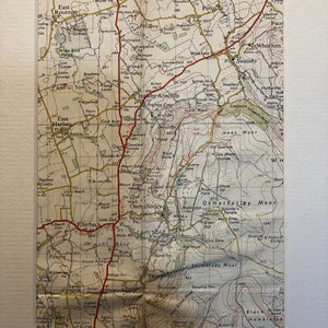 Osmotherley and Surrounding Area Original 1955 Ordnance Survey Mounted Map