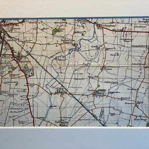 Mapa original montado de Ordnance Survey de Claypole, Balderton, Stubton y alrededores de 1947