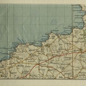 Mathry, Llanrhian, Aber Castle and Surrounding Area Original 1952 Ordnance Survey Mounted Map