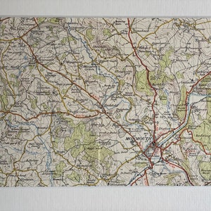 Monmouth, Welsh Newton, Buckholt y alrededores Mapa original montado de Ordnance Survey de 1952