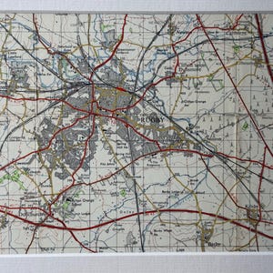 Rugby, Kilsby, Dunchurch et ses environs Carte montée par l'Ordnance Survey originale de 1967