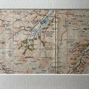 Marsett, Cragdale Moor, Countersett and Surrounding Area Original 1928 Ordnance Survey Mounted Map