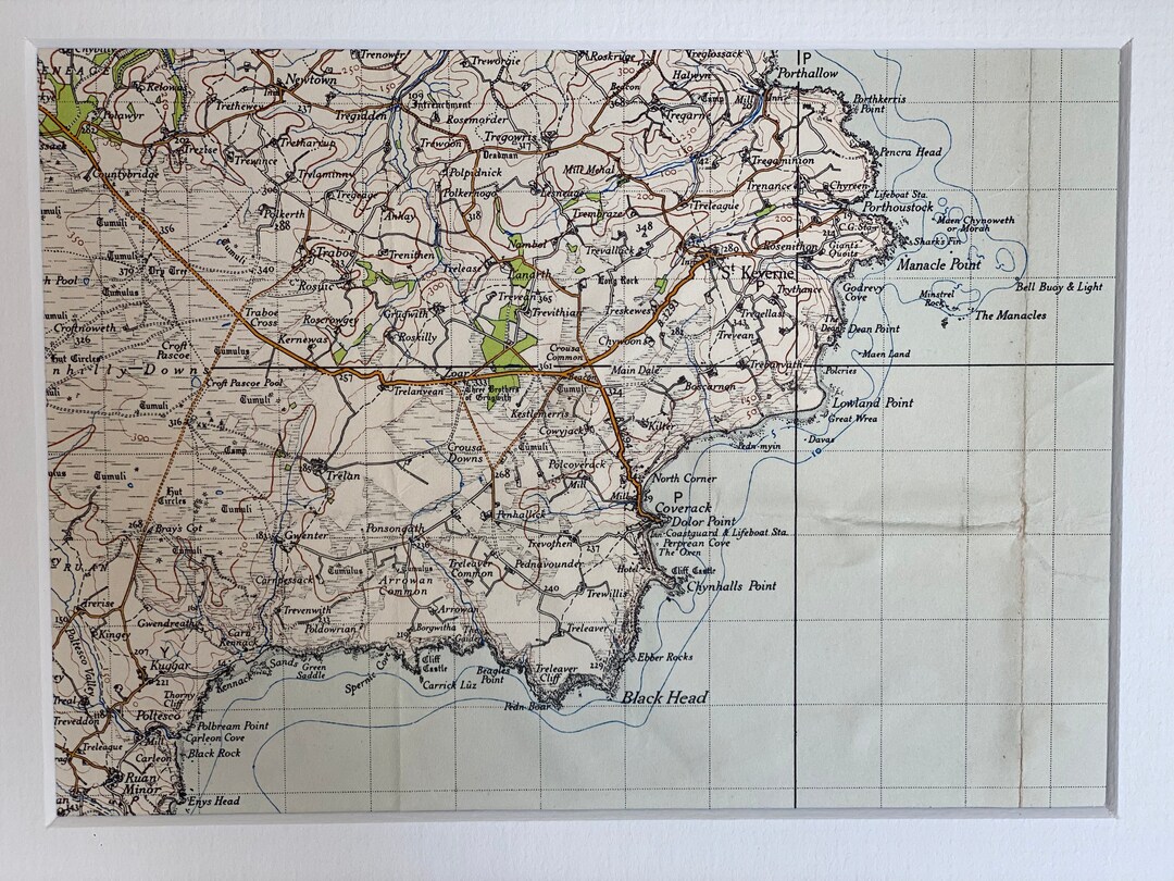 St Keverne, Black Head, Manacle Point and Surrounding Area Original ...