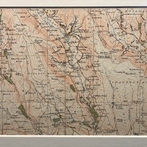 Rudland Moor, Spounton Moor and Surrounding Area Original 1933 Ordnance Survey Mounted Map