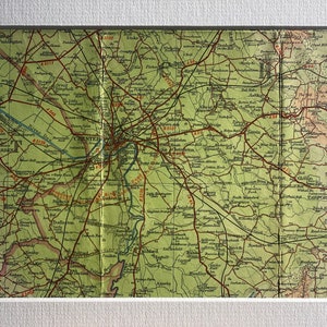 Chester, Alford, Tarporley and Surrounding Area Original 1946 Bartholomew&#39;s Mounted Map