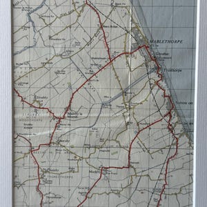 Mablethorpe, Sutton on Sea, Alford Area Original 1962 Ordnance Survey Mounted Map