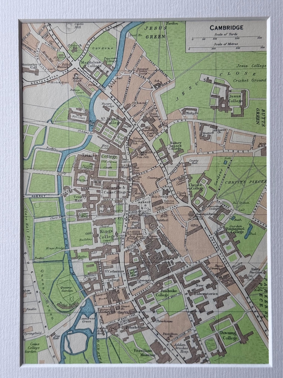 Bucky Map Stadtplan von 1957 mit blauem Stadtplan - Etsy.de