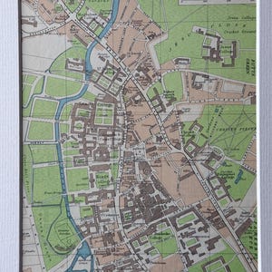 Bucky Map Stadtplan von 1957 mit blauem Stadtplan