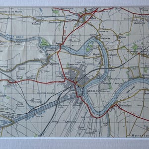 Mapa original de Ordnance Survey de 1962 de Goole, Howden, Rawcliffe y alrededores