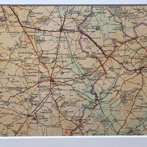 Stow on the Wold, Chipping Norton, Moreton in Marsh e dintorni Mappa montata originale di Bartholomew del 1946