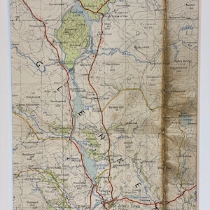 Vintage 1955 Ordnance Survey Map: Kendoon & Earlstoun Lochs