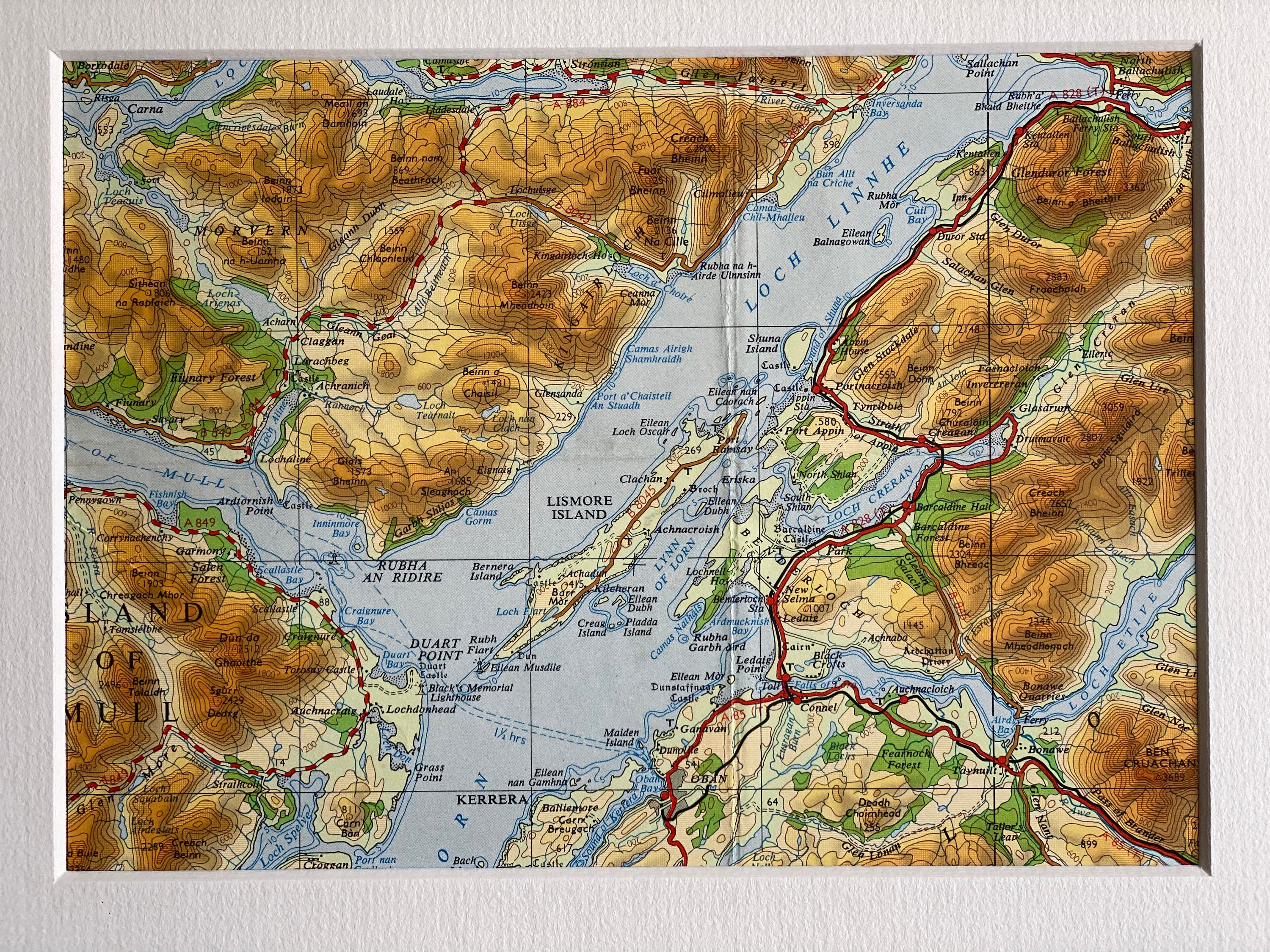 Map Of Lismore And Surrounds Lismore Island Loch Linnhe Kerrera And Surrounding Area | Etsy