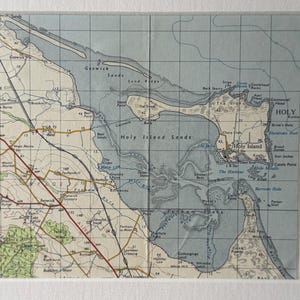 Holy Island, Beal, Holy Island Sands and Surrounding Area Original 1965 Ordnance Survey Map