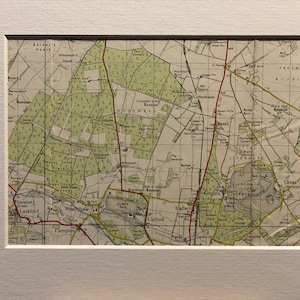 Ampton, Culford, Lackford and Surrounding Area Original 1954 Ordnance Survey Mounted  Map