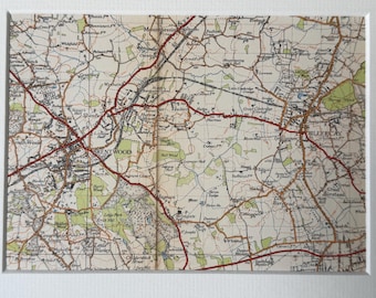 Brentwood, Billericay and Surrounding Area Original 1940 Ordnance Survey Map