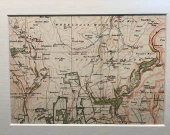 Wheeldale Moor, Pickering Moor and Surrounding Area Original 1933 Ordnance Survey Mounted Map