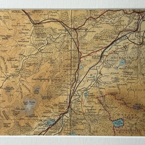 Aviemore, Carrbridge, Loch Alvie Original 1955 Bartholomew&#39;s Mounted Map