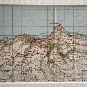 Lynton, Foreland Point, Brendon and Surrounding Area Original 1960 Ordnance Survey Mounted Map