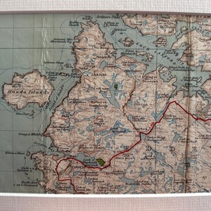 Hunda Island, Scourie, Loch Laxford and Surrounding Area Original 1947 Ordnance Survey Mounted Map